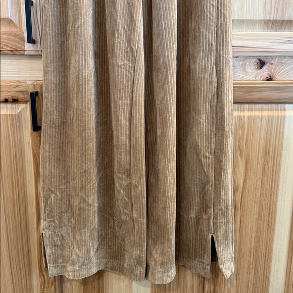 Nike Tan Wide Leg Activewear Loungewear Sporty Ribbed Cotton Blend Fabric Size S - Picture 5 of 14